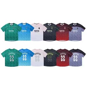 Trapstar basketball uniform football uniform sports couple short-sleeved T-shirt-1079